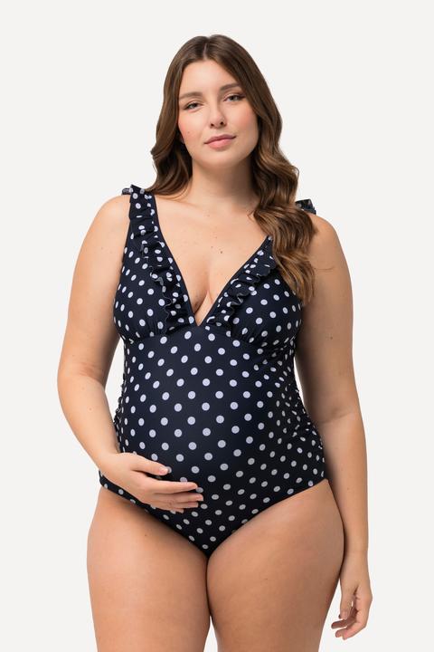 Image du produit Ulla Popken Bellieva Badeanzug, Umstandsmode, Punkte, Rüsche am Ausschnitt (58)