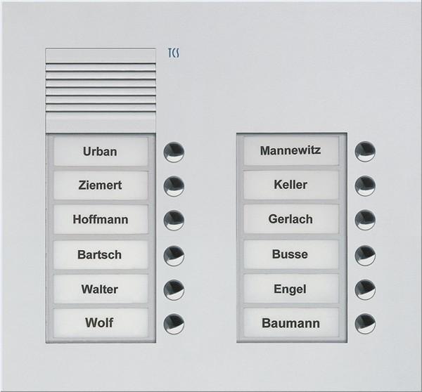 Actual product image TCS PUK12/2-EN Audio front-door station 12 keys 2-column UP sil