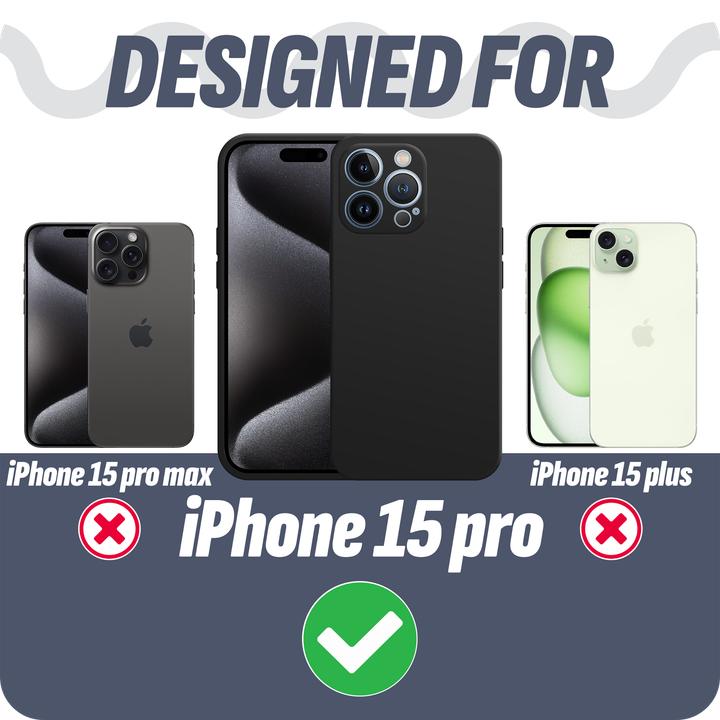 Produktbild Cazy Silikon Hülle Kompatibel mit iPhone 15 Pro - Soft TPU Schutz - (Apple iPhone 15 Pro)