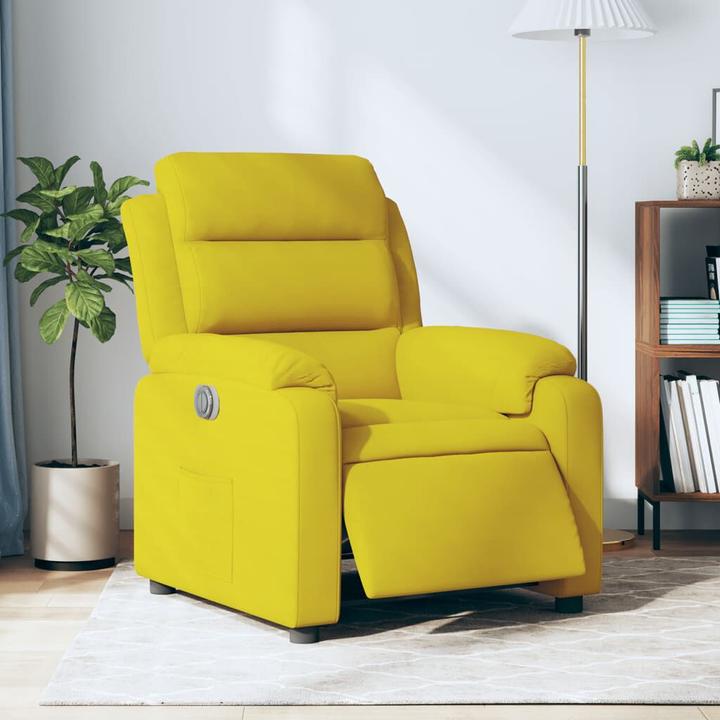 Produktbild VidaXL Relaxsessel Elektrisch Liegesessel Fernsehsessel Verstellbar Gelb Samt