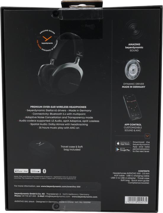 Productafbeelding Beyerdynamic Aventho 300 (Actieve ruisonderdrukking, 50 h, Draadloze)