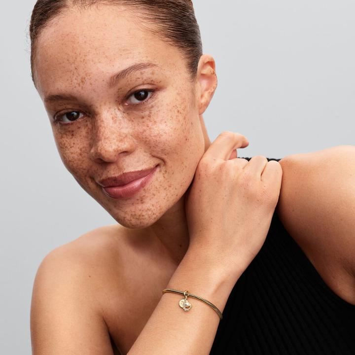 Actual product image Pandora Hook Double Dangle Charm (Metal, Gold plated)