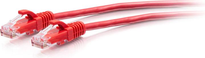 Produktbild C2G 4,5 m Cat6a ungeschirmtes (UTP) flaches Ethernet Patchkabel mit Rastnasenschutz – rot (U/UTP, CAT6a, 4.57 m)