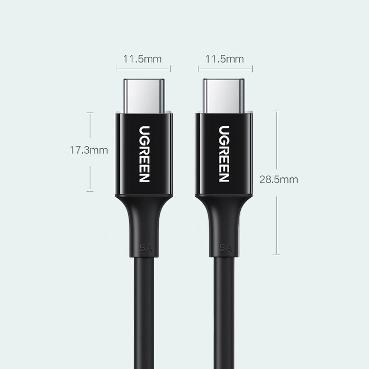 Image du produit Ugreen USB C – USB C (2 m, USB 2.0)