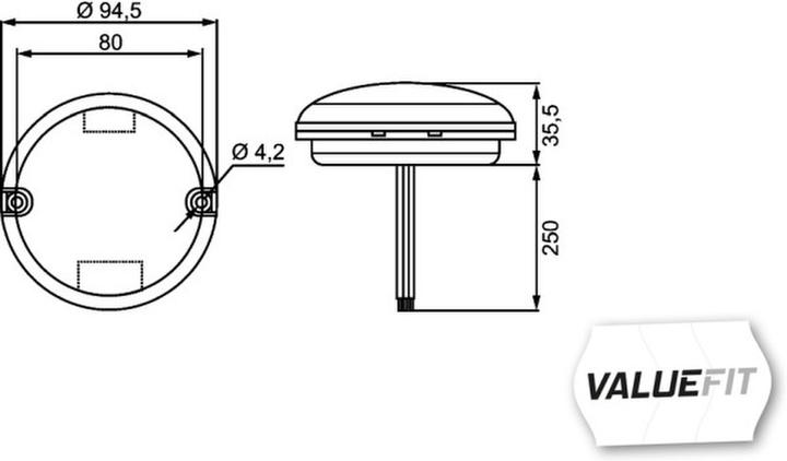 Actual product image Hella Front indicator light LED 2BE 357 028-051