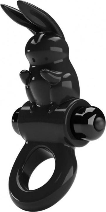 Actual product image Pretty Love - Exciting Rabbit Vibrator Ring 10 Vibrations Black (2.40 cm)