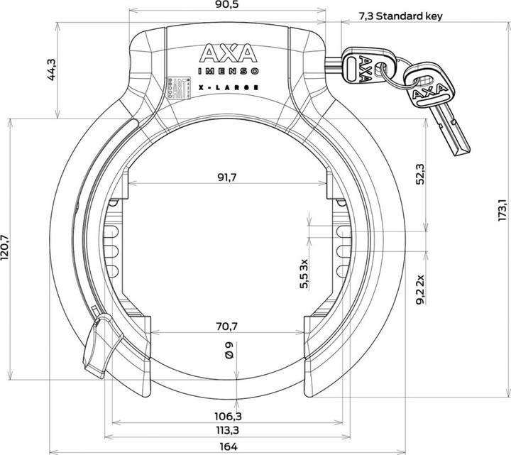 Produktbild AXA Imenso XL, 92mm