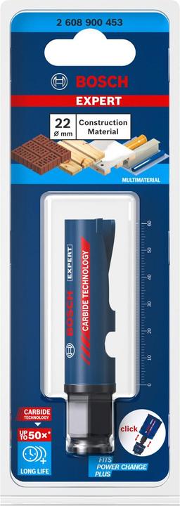 Produktbild Bosch Professional Zubehör EXPERT Construction Material Lochsäge, 22 x 60 mm (22 mm)