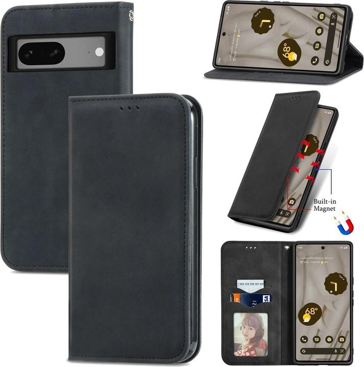 Actual product image König Design Case Mobile Protection for Google Pixel 7A Case Cover Flip Pocket Wallet Cases New (Google Pixel 7a)