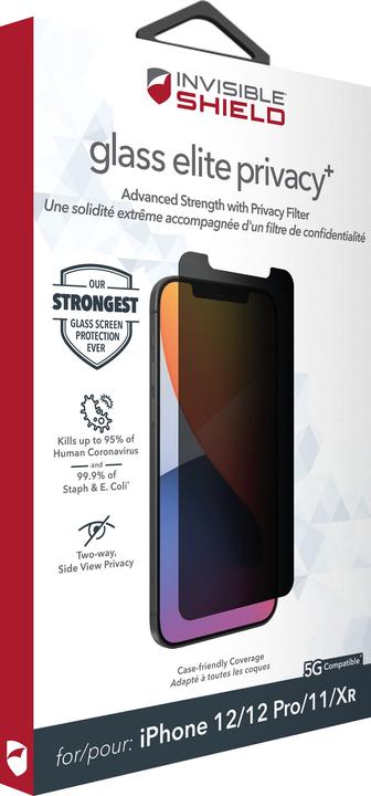 Actual product image Zagg InvisibleShield Glass Elite Privacy+ Apple (e) (1 Piece, Apple iPhone 12, Realme 12 Pro+)