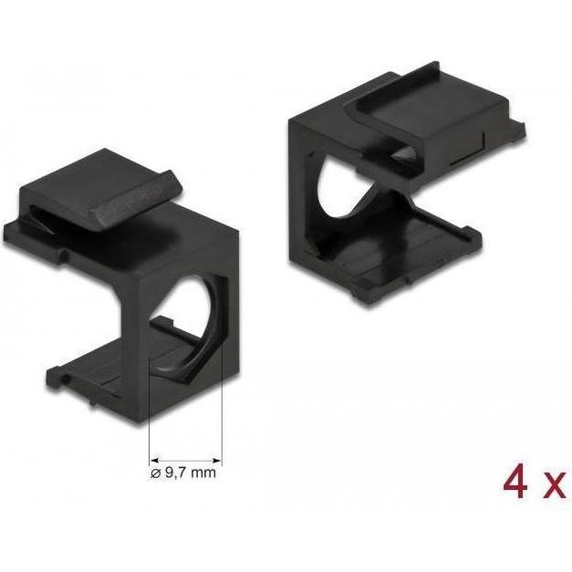 Thumbnail - Delock Keystone Abdeckung schwarz mit 12,5 mm Durchführung 4 Stück (0.02 m), USB Kabel