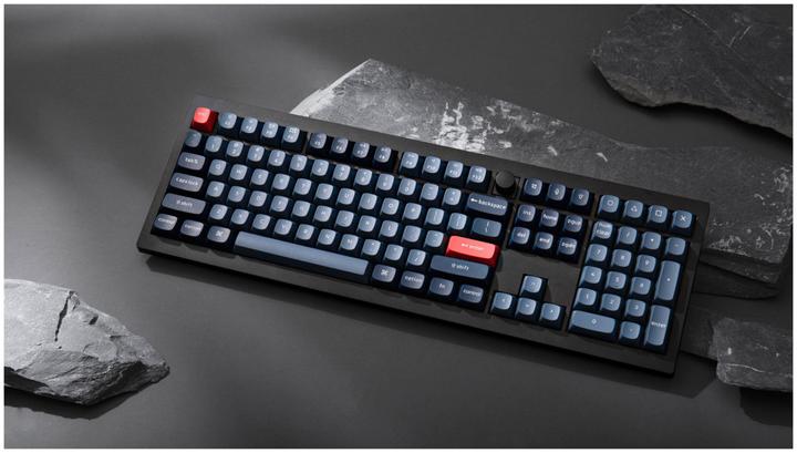 Immagine prodotto Keychron V6 Max QMK/VIA Tastiera meccanica personalizzata senza fili completamente assemblata Manopola, nero (USA, Cablato, Senza fili)