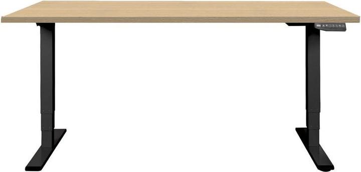 Image du produit Contini höhenverstellbarer Bürotisch 160 x 80 cm Ahorn Natur / Gestell schwarz