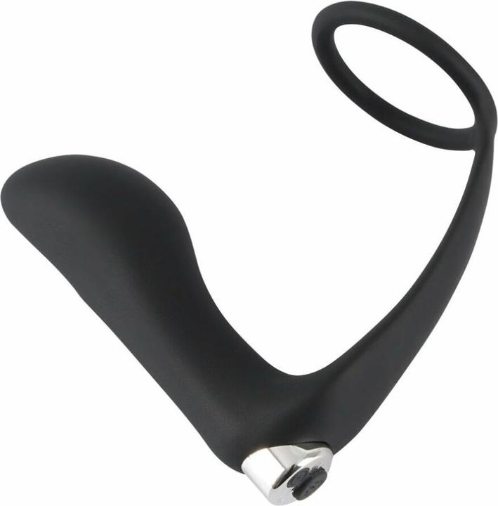 Actual product image Black Velvets Vibrating Ring & Plug