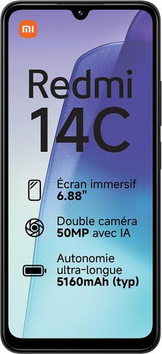 Produktbild Xiaomi Redmi 14C (6.88" - 128 GB, 6 GB RAM) Schwarz (128 GB, Midnight Black, 6.88")