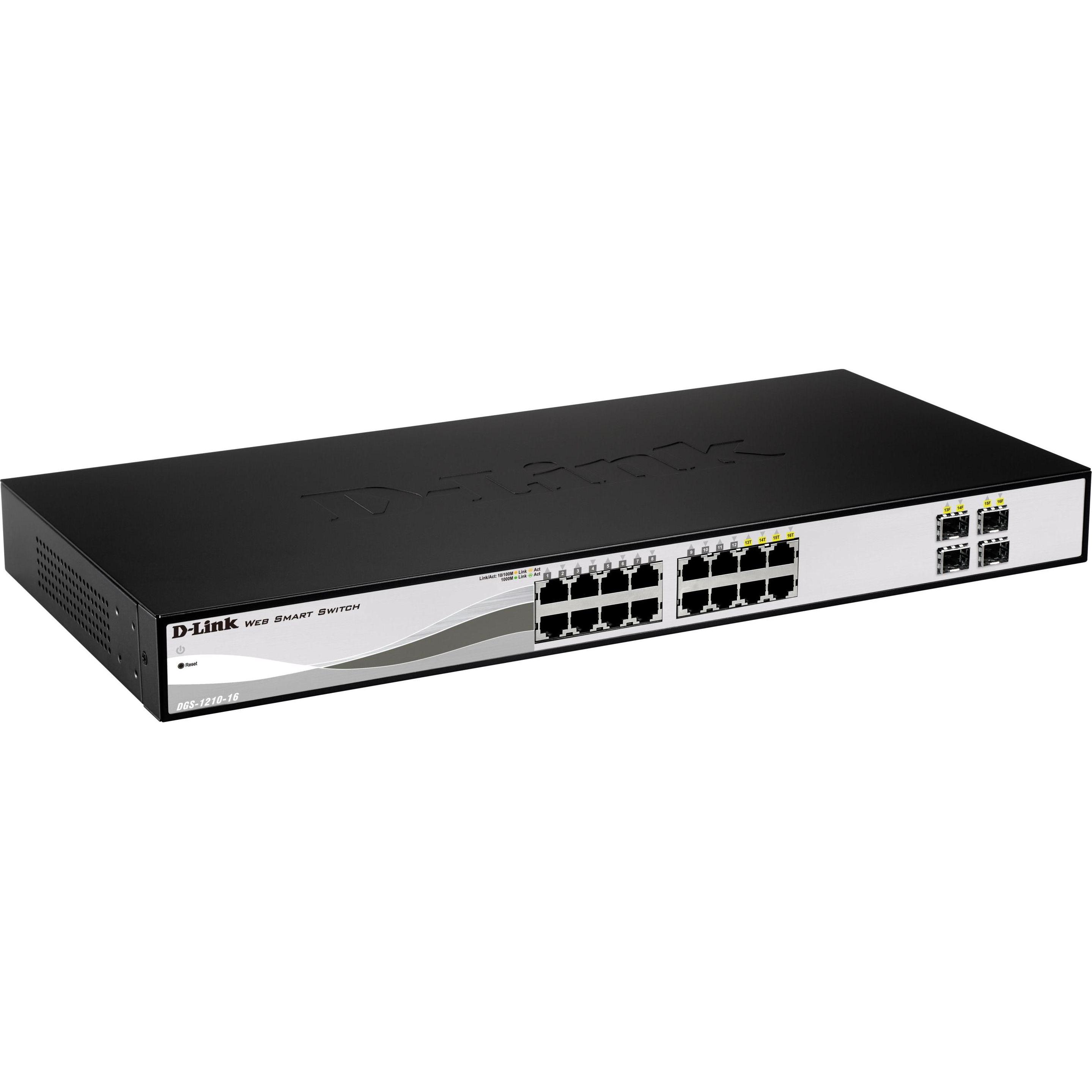D-Link DGS-1210 (20 Ports), Netzwerk Switch, Schwarz