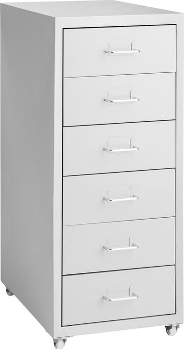 Image du produit tectake Caisson de bureau 6 tiroirs (41 x 28 x 69 cm)