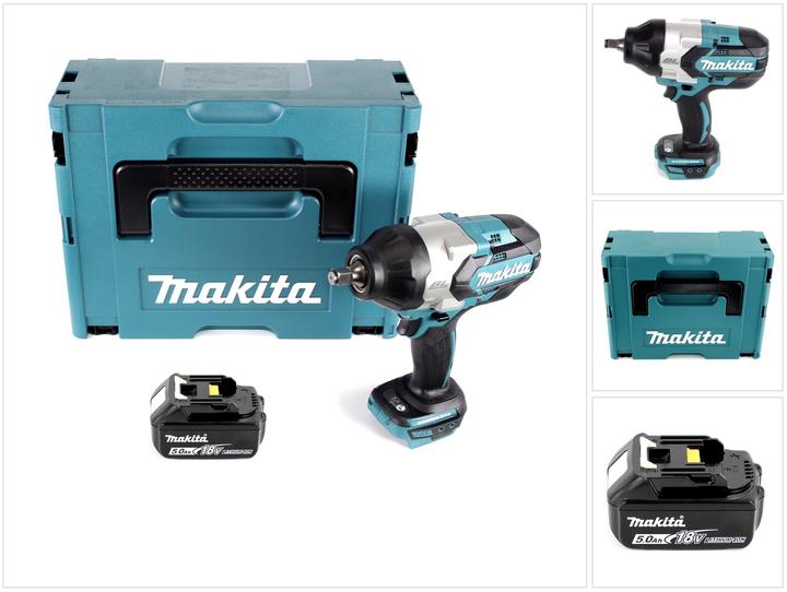 Image du produit Makita DTW 1002 T1J 18 V Li-Ion Brushless Boulonneuse à chocs sans fil avec Boîtier Makpac + 1x Batt