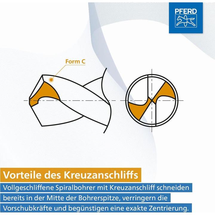 Produktbild Pferd Metall Spiralbohrer Set 19teilig 1 St. (1 mm, 1.5 mm, 2.5 mm, 3 mm, 3.5 mm, 4 mm, 4.5 mm, 5 mm, 6 mm, 6.5 mm, 7 mm, 7.5 mm, 8 mm, 8.5 mm, 9.5 mm)