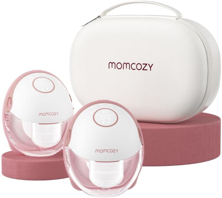 Actual product image Momcozy M6 Hands-free Breast Pump Red Double Packs
