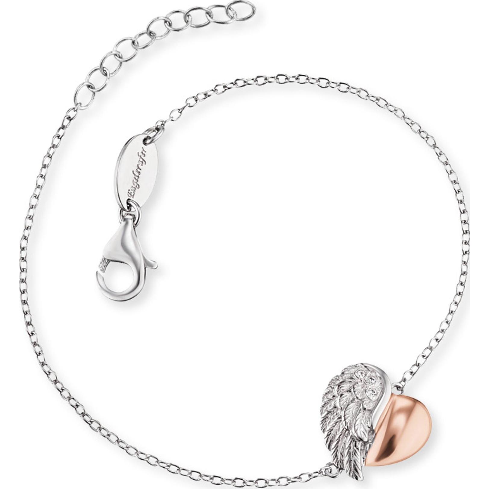 Engelsrufer, Armschmuck, Herzflügel Armband, (17 cm, 925er Silber)