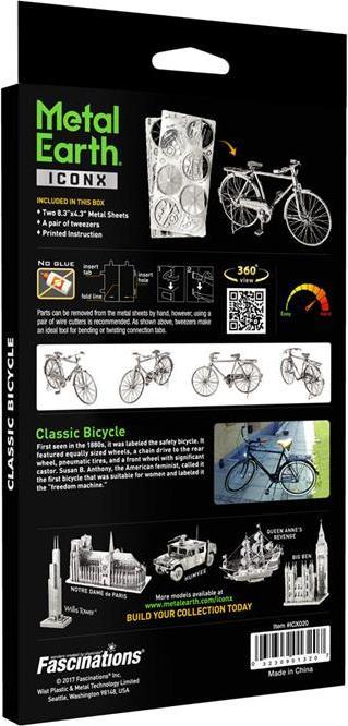 Actual product image Metal Earth Bon Voyage Bicycle