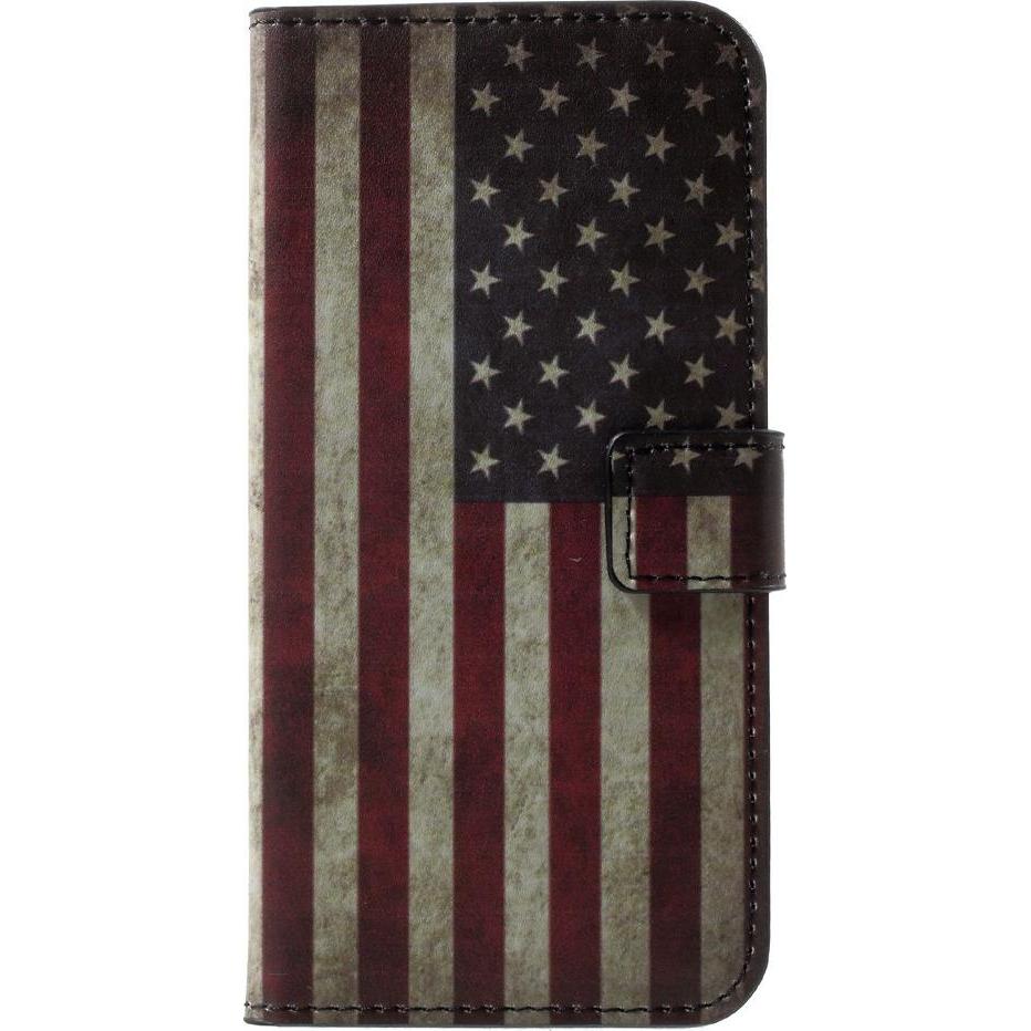 Thumbnail - Cover-Discount Leder Hülle USA Flagge (Apple iPhone X, Apple iPhone XS), Smartphone Hülle, Mehrfarbig
