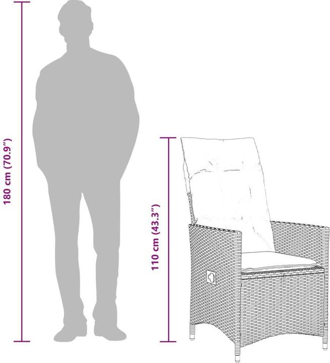 Produktbild vidaXL Garten Essgruppe