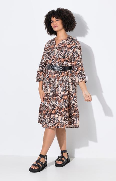 Produktbild Angel of Style Kleid, A-Linie, Musselin, Leo-Muster, Volants (52)