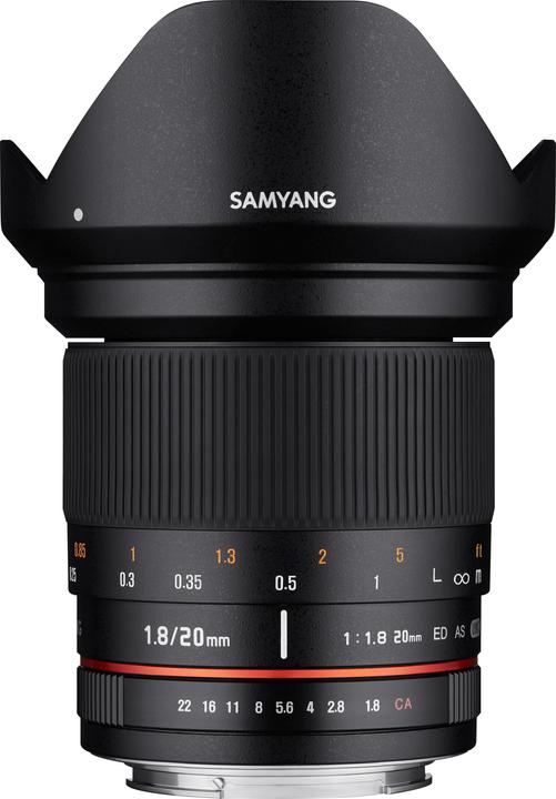Actual product image Samyang 20mm f/1.8 ED AS UMC - Nikon F (Nikon F, full size)