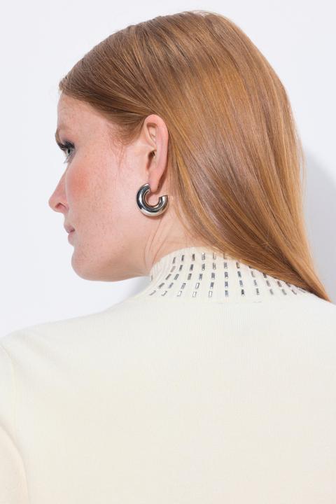 Produktbild Ulla Popken Pullover, Volantärmel, Stehkragen, Langarm (42, 44)