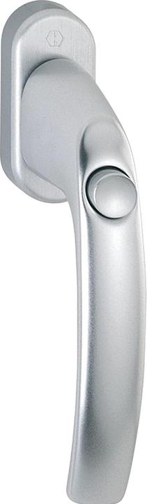 Hoppe Fenstergriff ATLANTA mit Druckknopf, Aluminium silber eloxiert