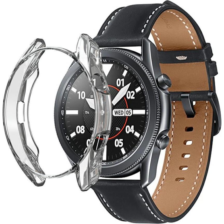 Cover-Discount Galaxy Watch 3 41mm - Gummi Schutz Case transparent, Smartwatch Zubehör, Transparent