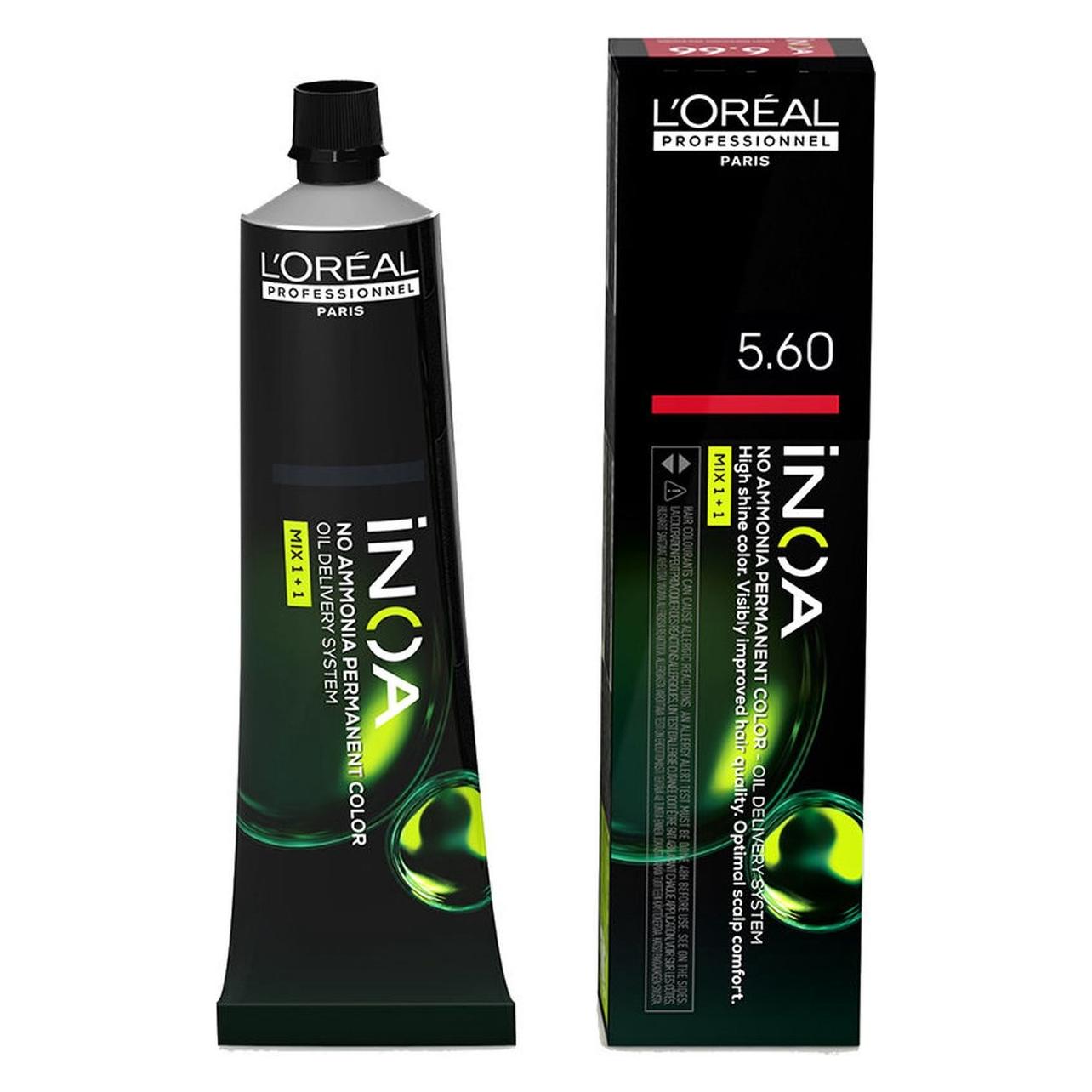 L'Oréal Professionnel, Haarkleur, Permanente Kleuring Inoa Color Nº 5.60 Intensief Lichtbruin Mahonie (60 G) (5, 60 Intens Lichtbruin Mahonie)