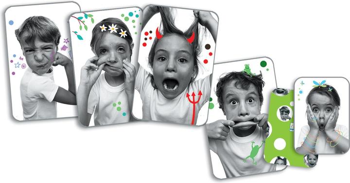 Actual product image Djeco Card game Grimaces (Italian, English, German, French)