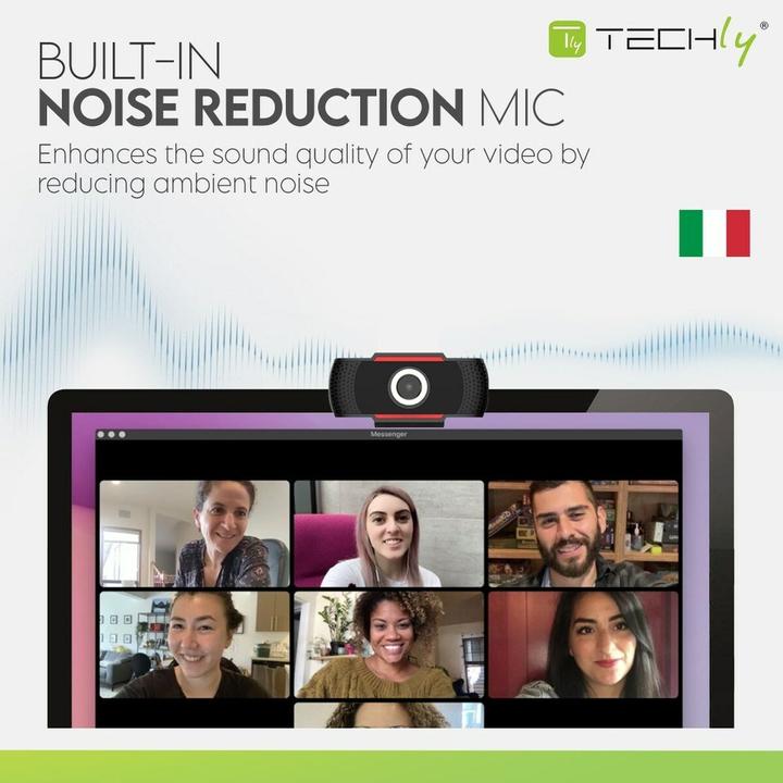Productafbeelding Techly Full HD USB Webcam met microfoon (2.07 Mpx)