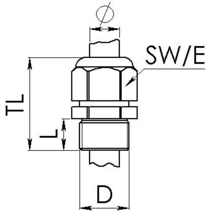 Thumbnail - Wiska, Kabelverbindung, WISK Messingkabelverschraubung