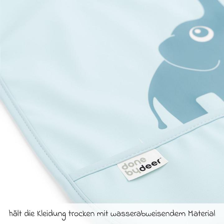 Image du produit Done by Deer Bavoirs avec velcro Lot de 2 Elphee Bleu