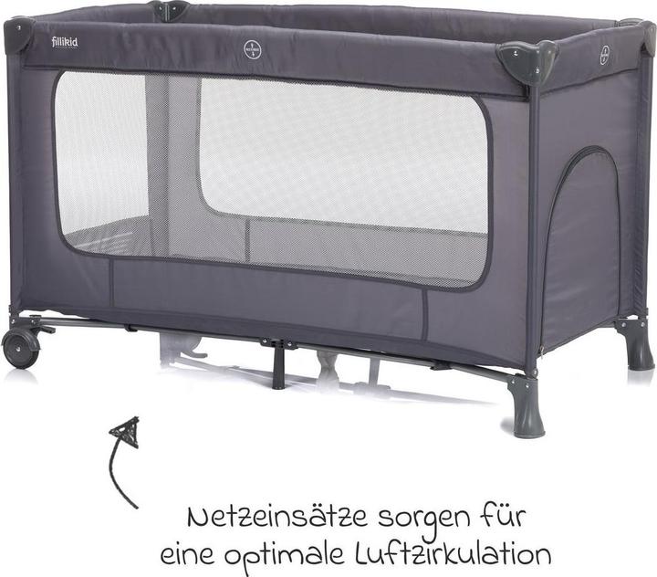 Actual product image Fillikid Reisebetten Reisebett Capri ab Geburt - 15 kg mit verstellbarem