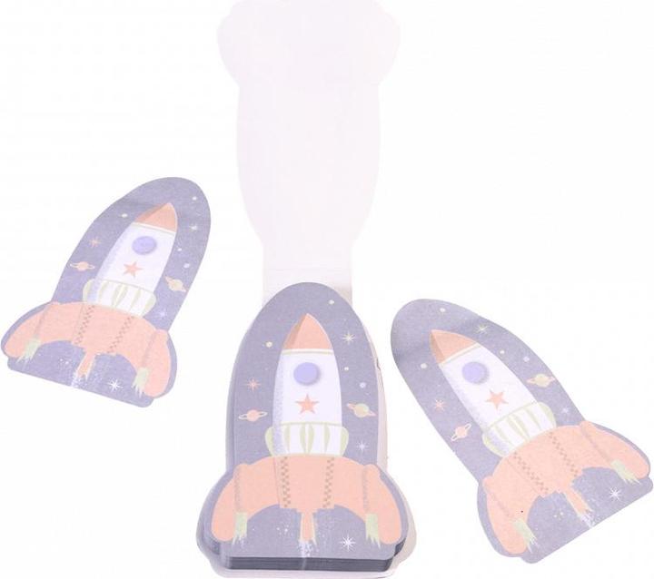 Actual product image Rex London children's space rocket notepad stickers