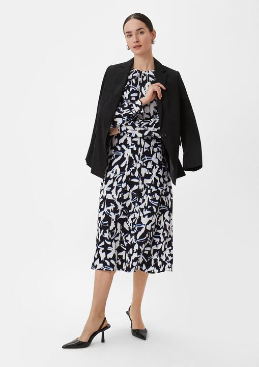 Produktbild Comma Kleid Fliessendes Maxikleid mit All-over-Print (40)