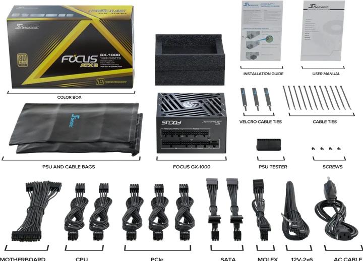Produktbild Seasonic Focus GX-1000 (1000 W)