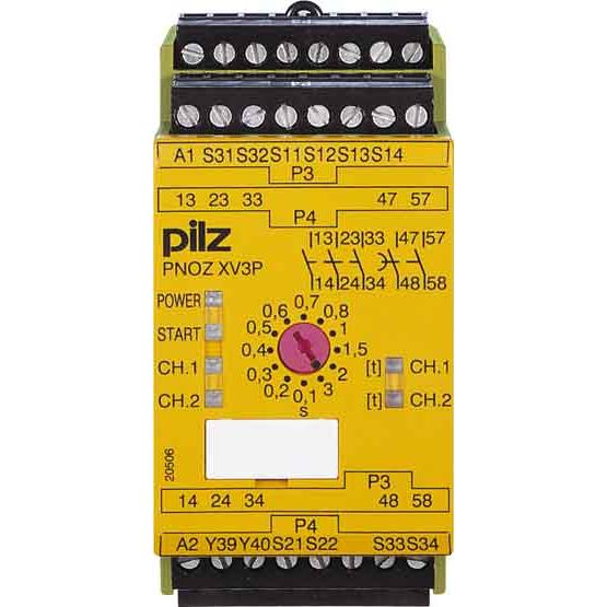 Pilz 777514 PNOZ XV3P 0,5/24VDC 3n/o 2n/o t fix, Relais