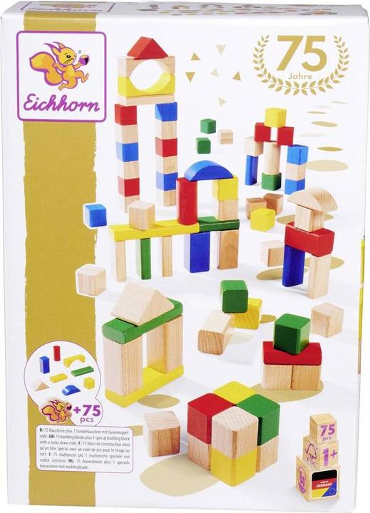 Actual product image Eichhorn Wooden building blocks 75 years