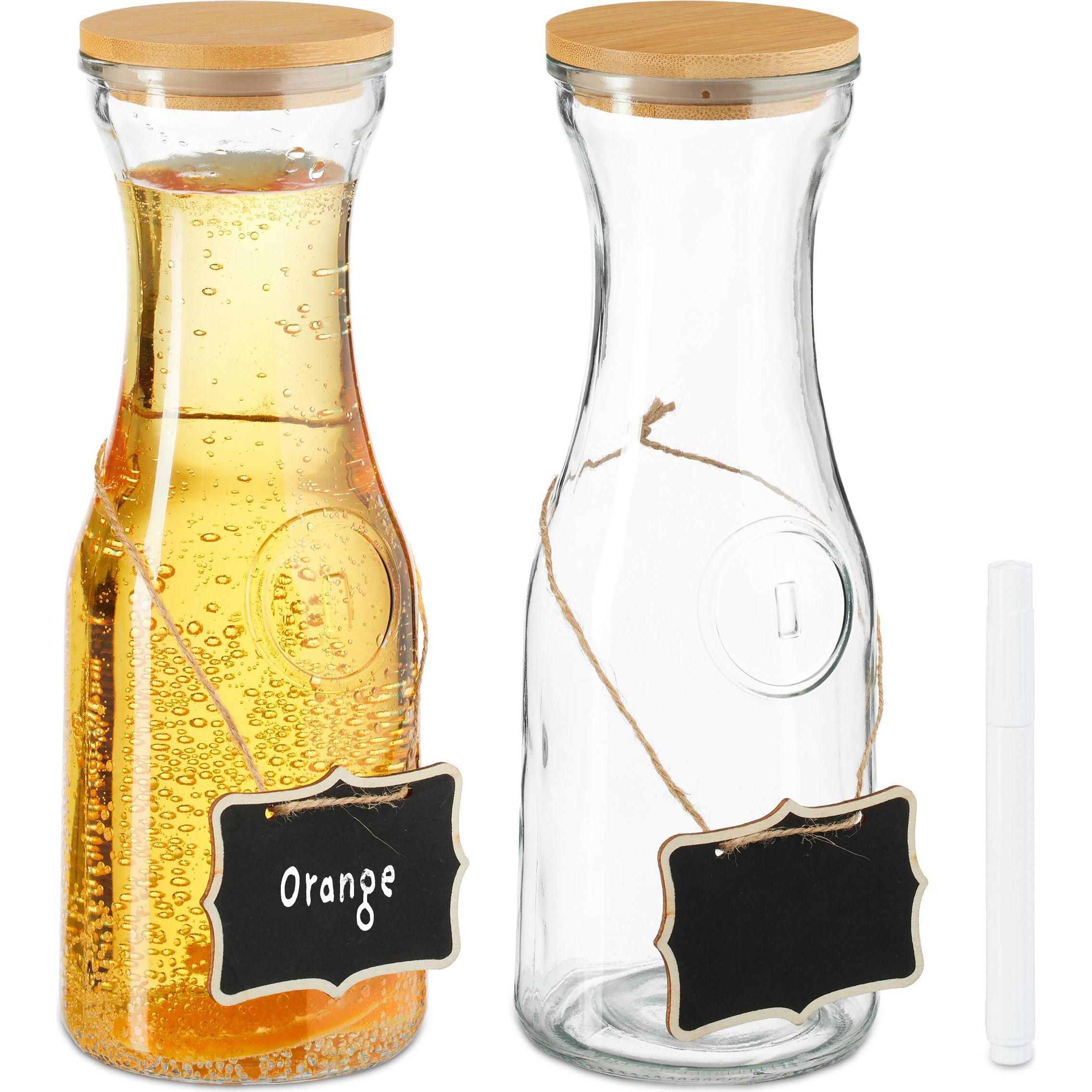 Relaxdays Wasserkaraffen-Set (1 l) (4052025868857)