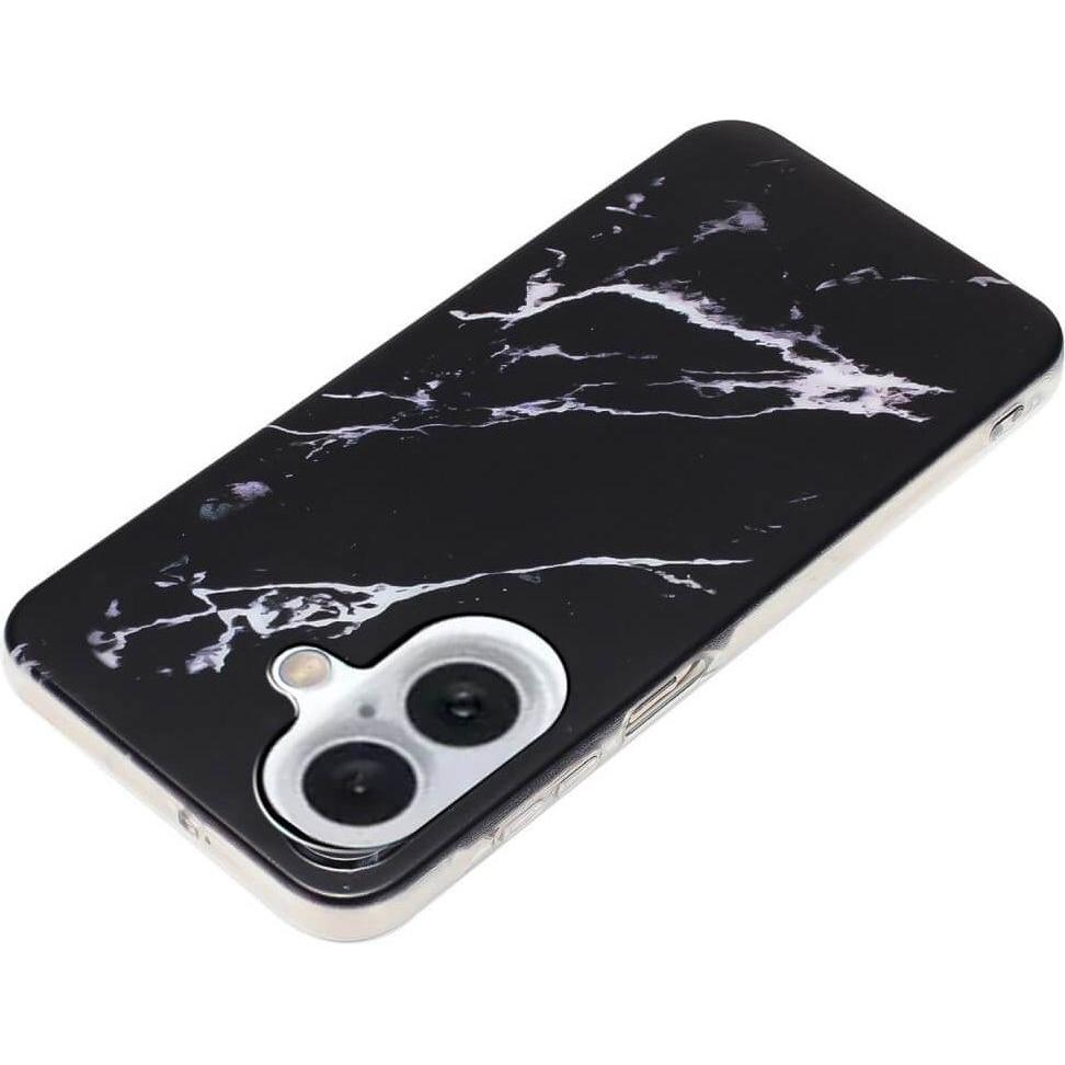 Thumbnail - Cover-Discount iPhone 16 - Cover Handyhülle Marble (Apple iPhone 16), Smartphone Hülle, Schwarz