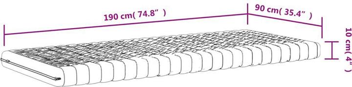 Produktbild vidaXL Manka (90 x 190 cm, Schaumstoffkern)