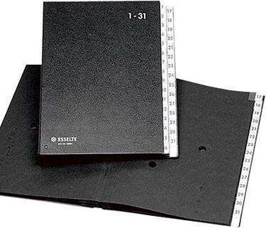 Immagine prodotto Leitz Cartella da tavolo Esselte 1-31, 31 scomparti, cartone rigido, nero (A4, 1 x)