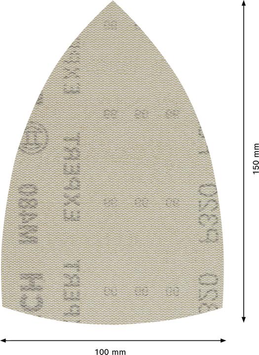 Image du produit Bosch Professional Zubehör EXPERT M480 Filet de ponçage pour ponceuse Multi 100 x 150 mm, G 320, 10 pcs. (320)