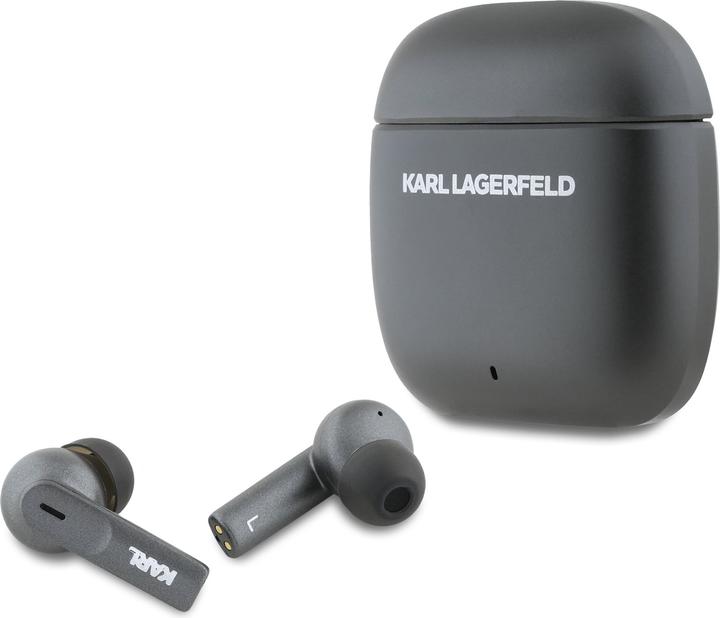 Actual product image Karl Lagerfeld TWS Earphones Metal Printed Logo ANC/ENC black (ANC, 24 h, Wireless)